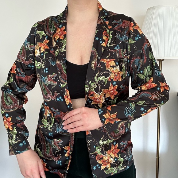 3/50$ Shirt / blouse in ethnic style M / L New green button down shirt - Picture 10 of 15